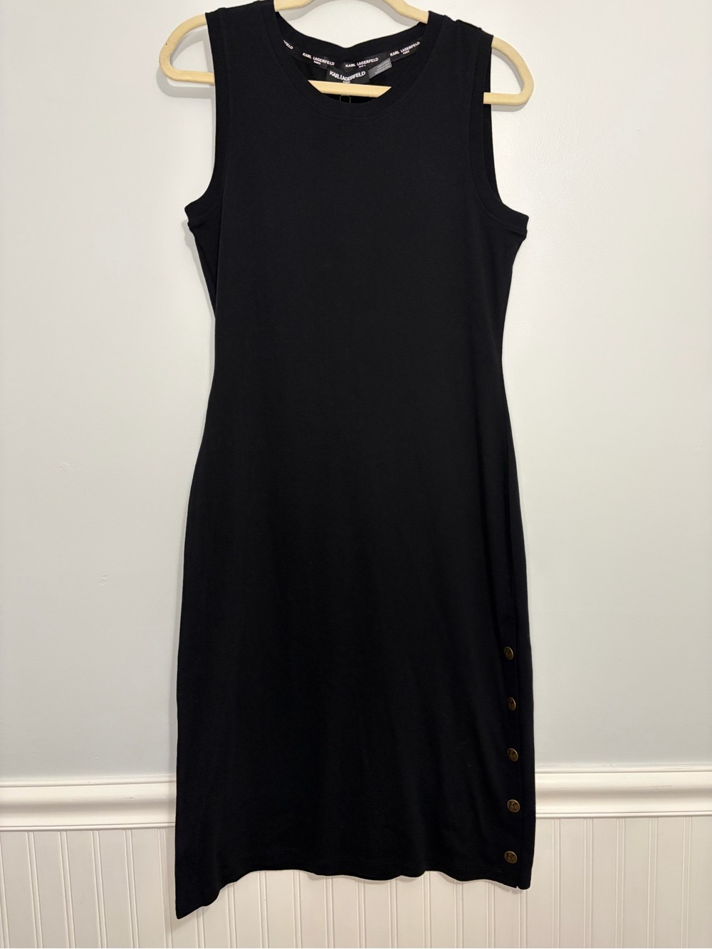 Karl Lagerfeld Paris Black Sleeveless Midi Dress – NWT- Small